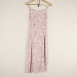 Brandy Melville Colleen Pink Floral Back Tie Dress Womens Sz OS